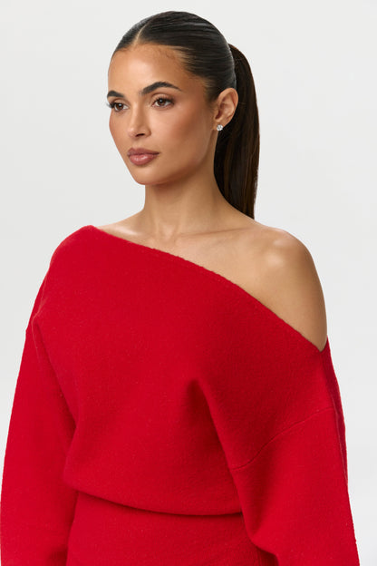 Valencia™ Knit Off-Shoulder Sweater Dress